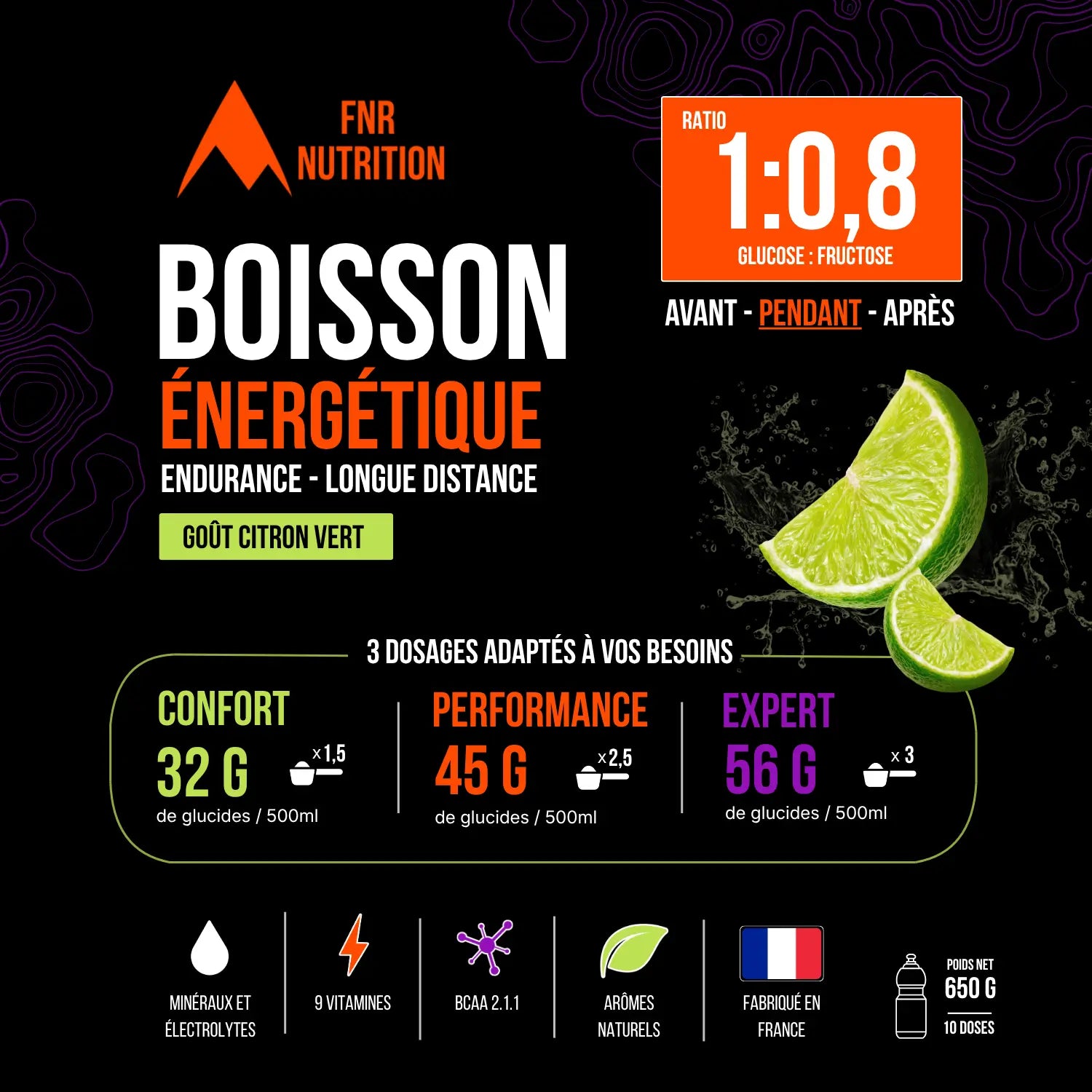 Boisson Endurance - Citron vert FNR Nutrition