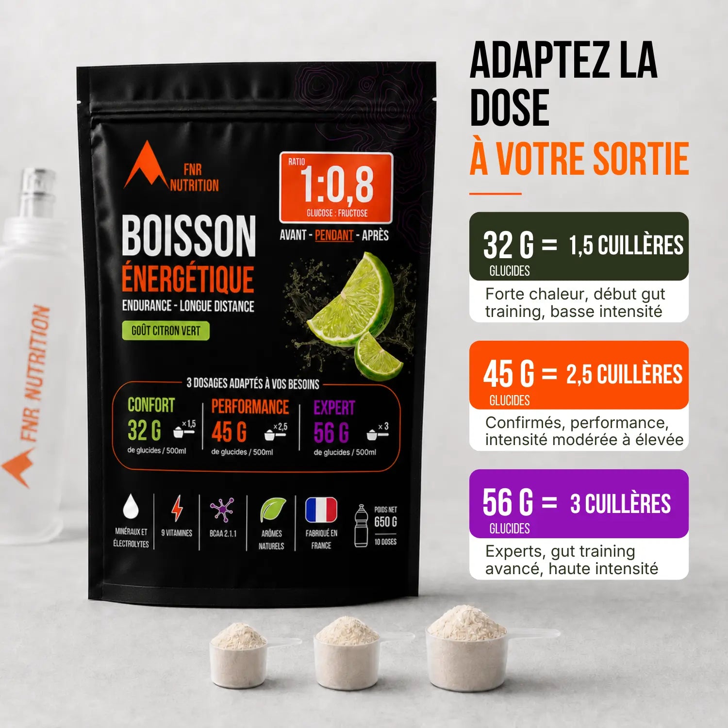 Boisson Endurance - un dosage adapté a l'effort FNR Nutrition